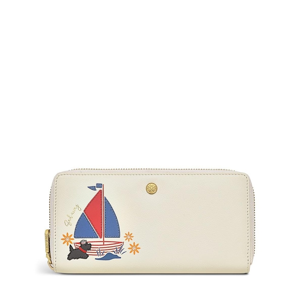 RADLEY London Sail Away Large Zip-Around Continental Wallet Cream‎ Leather